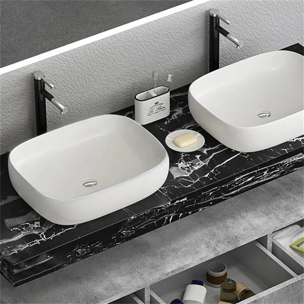 60" Floating Wall Mount Bathroom Vanity Set Vessel Double Sink Vanity